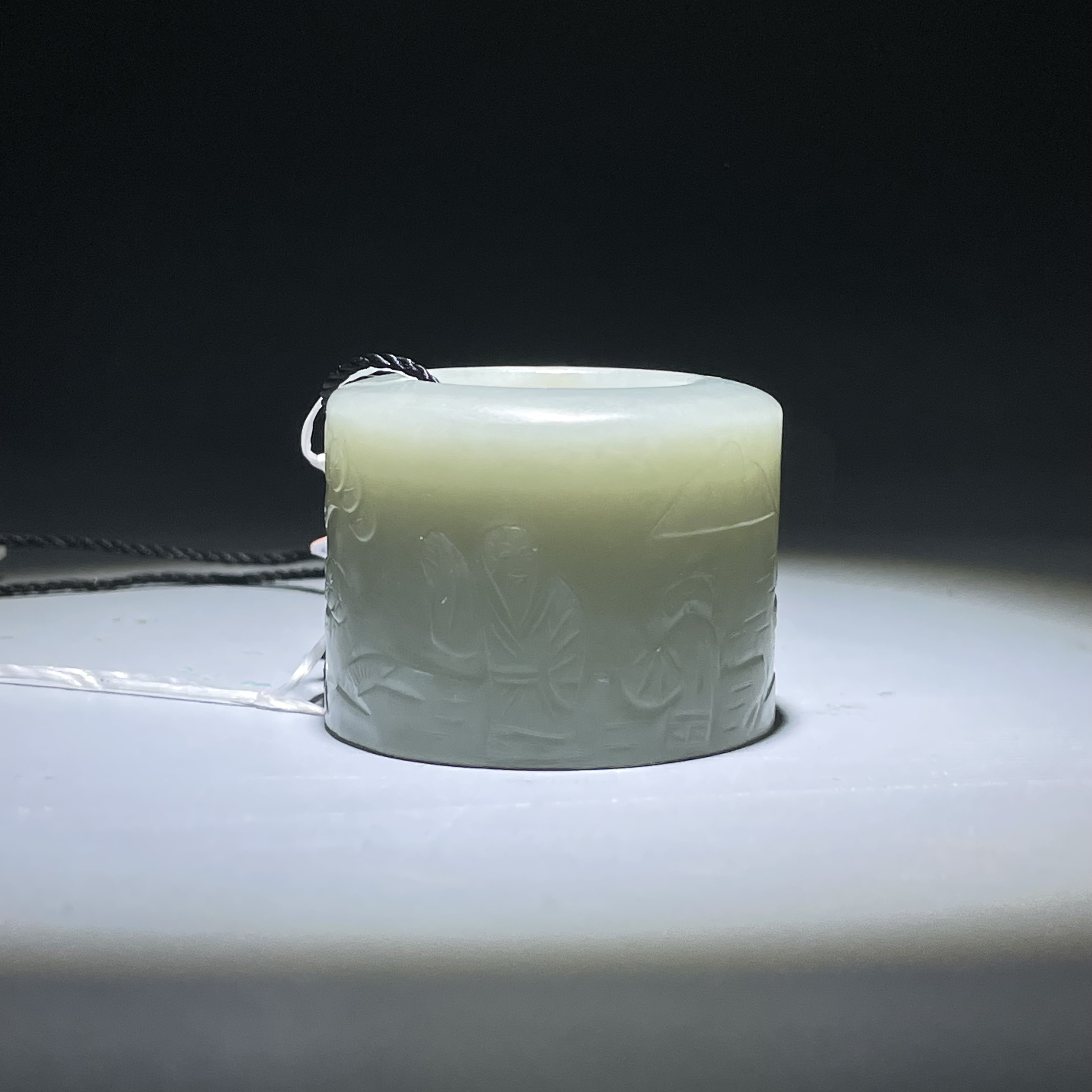 清-古玉松下老人扳指2502180035