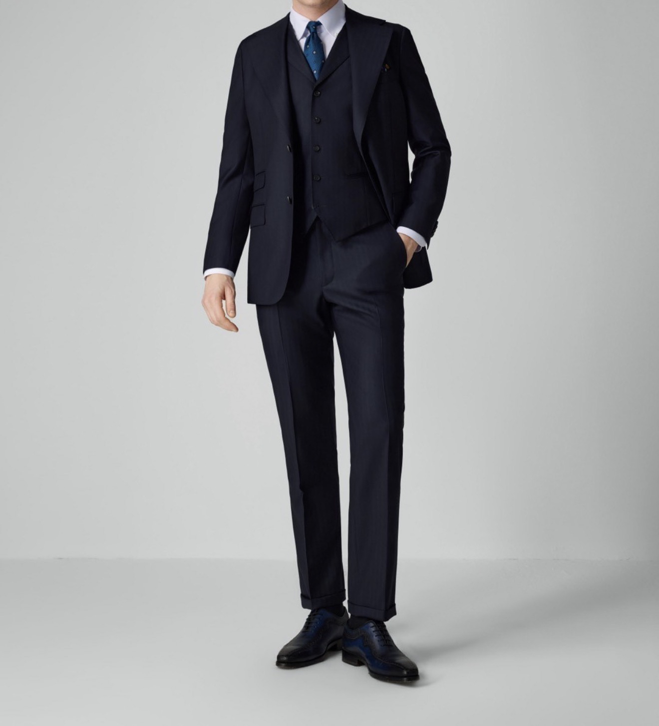 A138过款商务高端品质孤品剪标男士套西