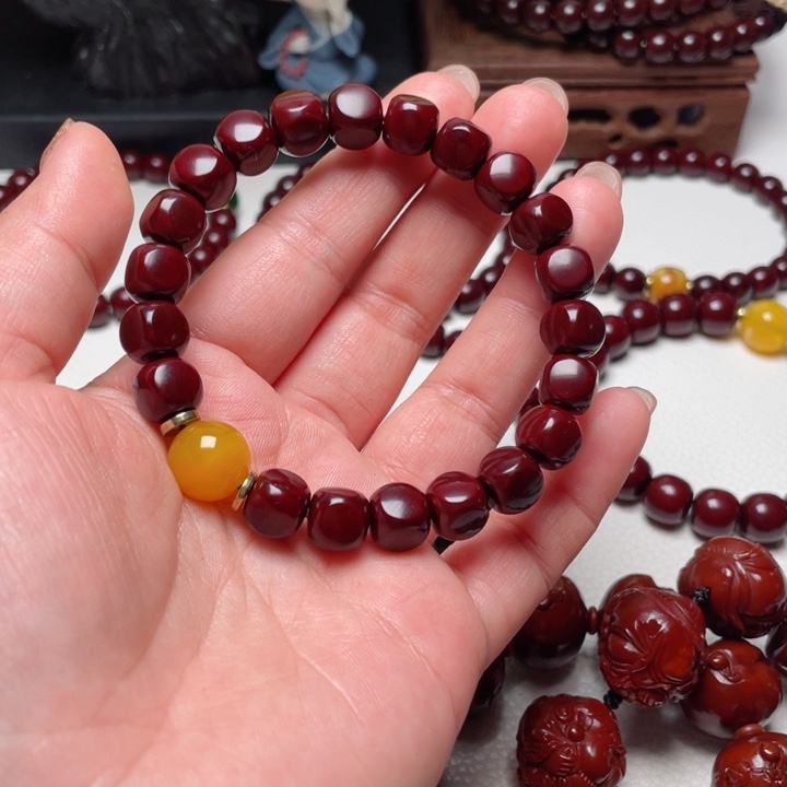 核桃手串/手链福**快猴头玉华串