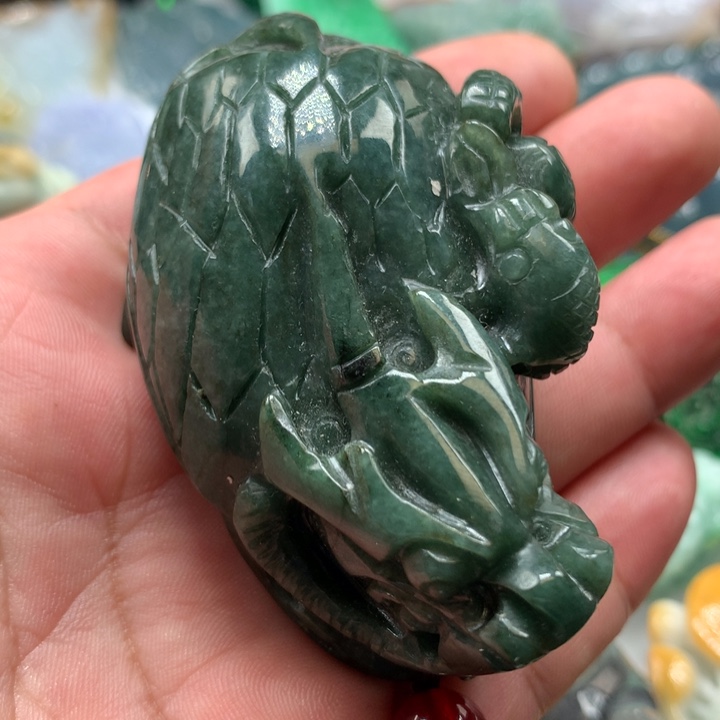 翡翠颈饰未镶嵌保真天然a货翡翠