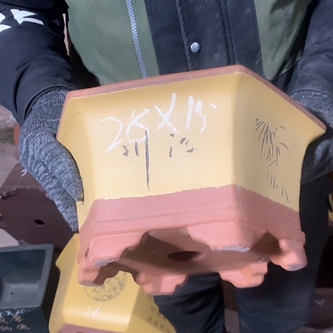 紫砂花盆手工制作