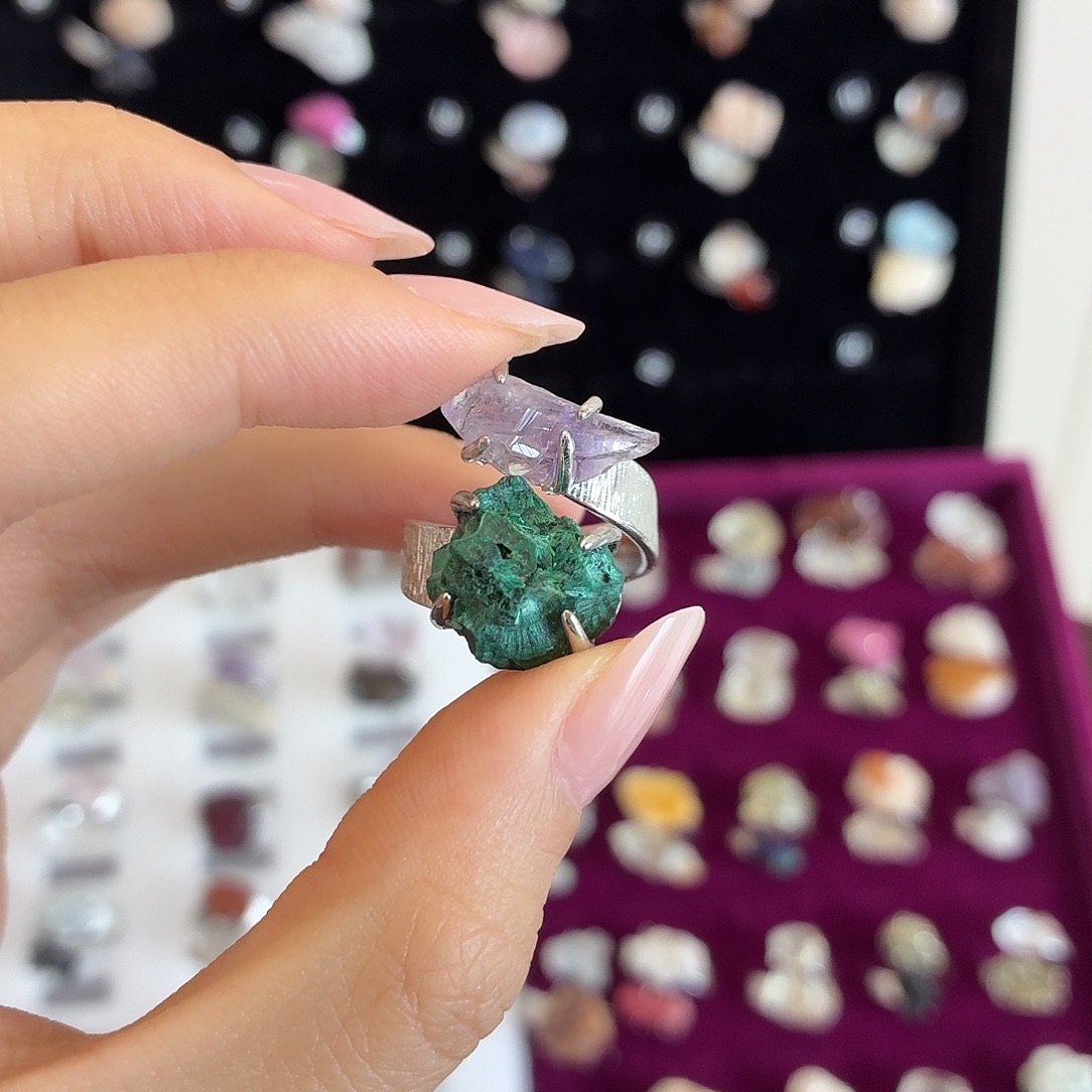 大理石铜合金戒指