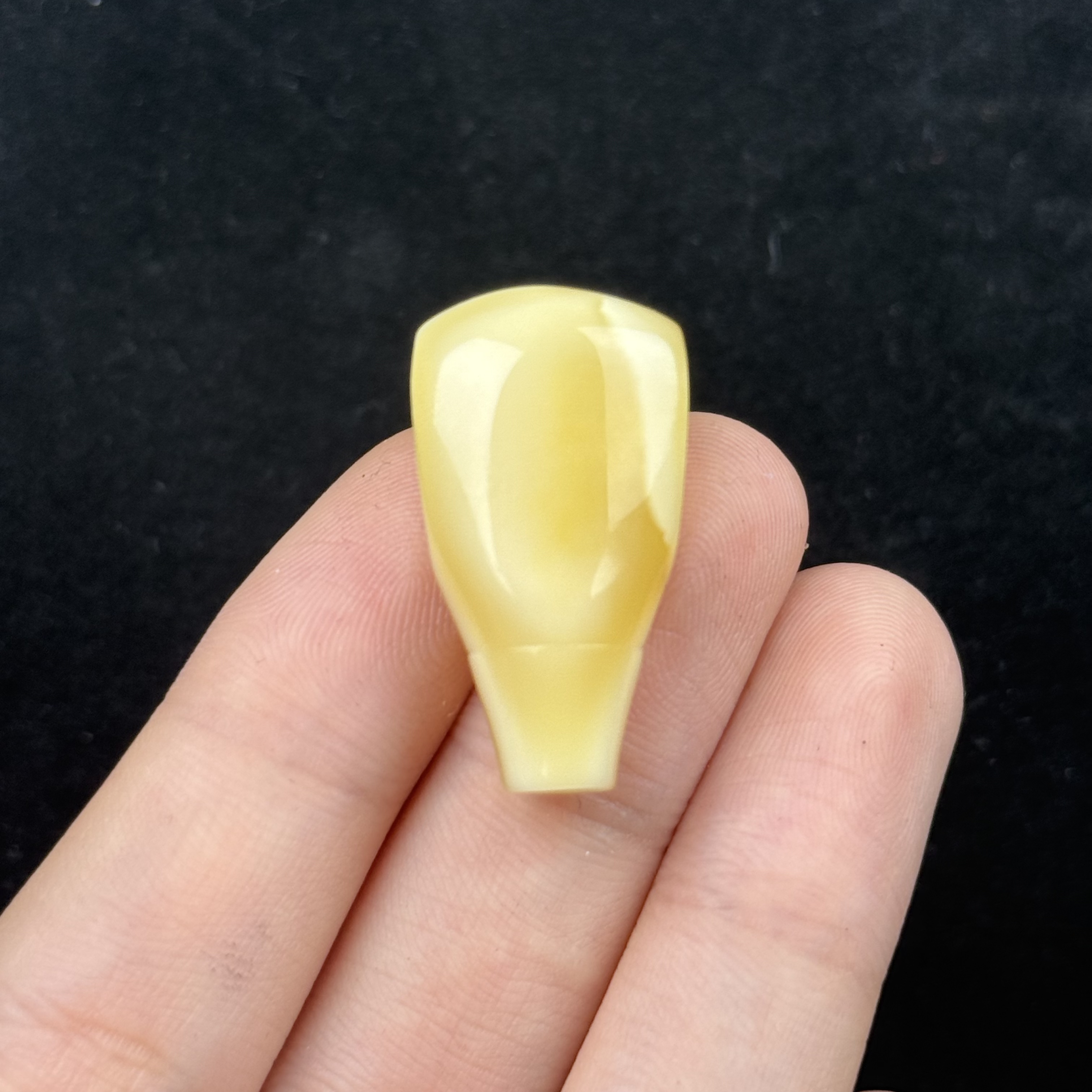 Z7120天然原矿蜜蜡 鸡油黄满蜡三通 16*29mm支持复检假一罚十