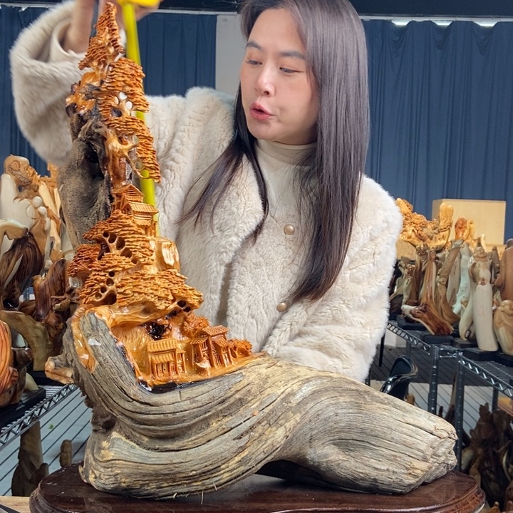 柏木（崖柏）山水摆件