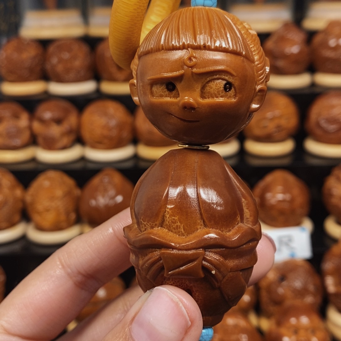 橄榄核吊坠紫*兰哪吒单颗00001000