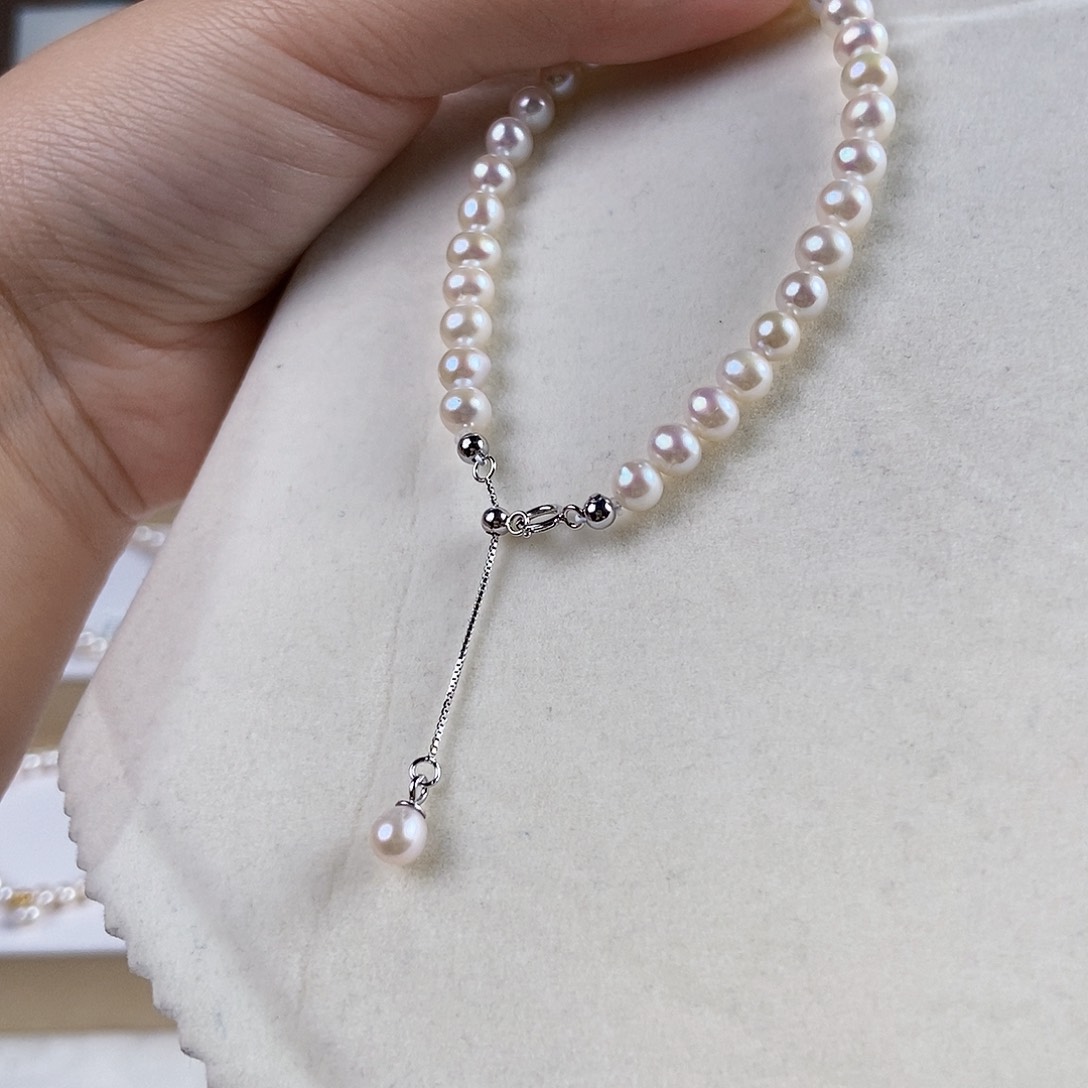 淡水珍珠手绳银S925镶嵌
