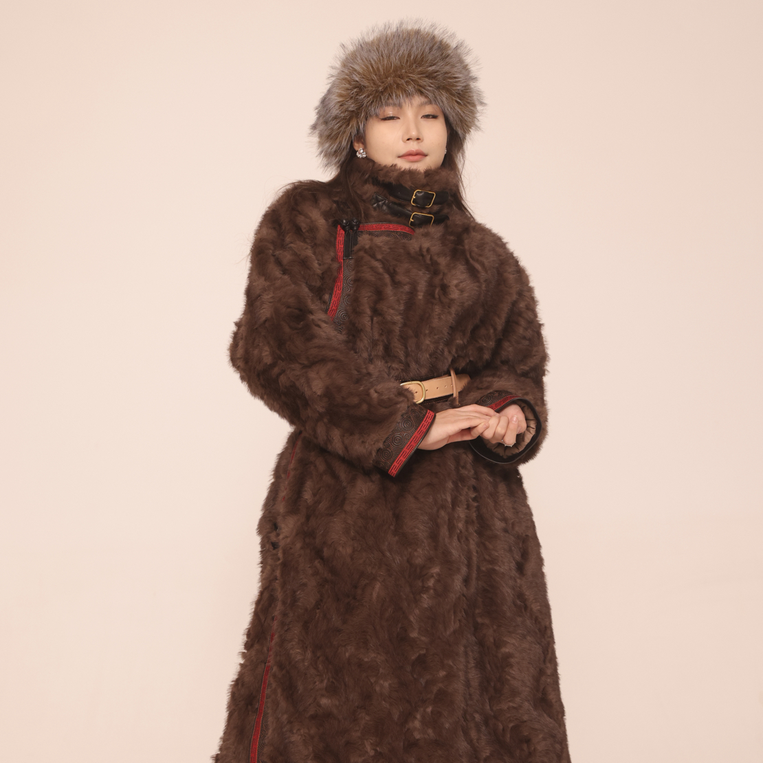 外套冬新款加厚保暖蒙古袍