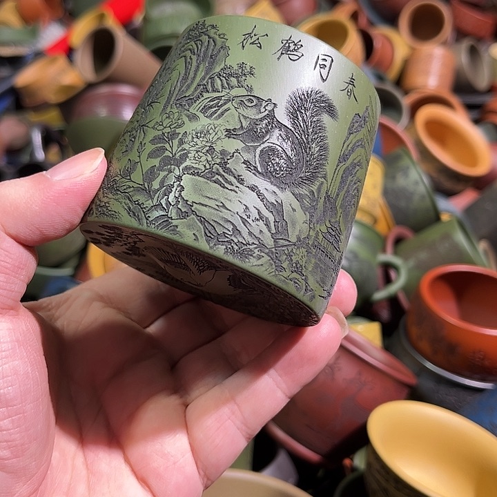 紫砂茶杯全手工紫砂主人杯