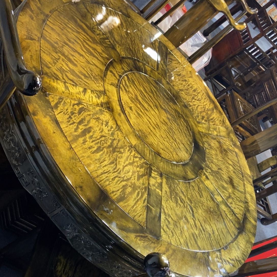 楠木圆餐桌七件套1.38米