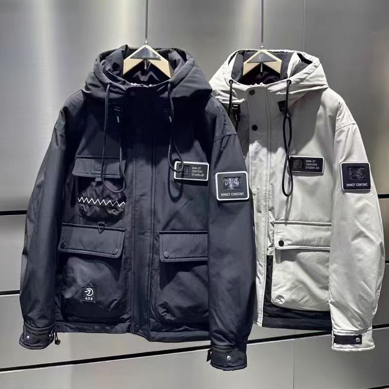 959-95815 冬季滑雪保暖锁温男士百搭时尚潮流帅气短款修身棉外套