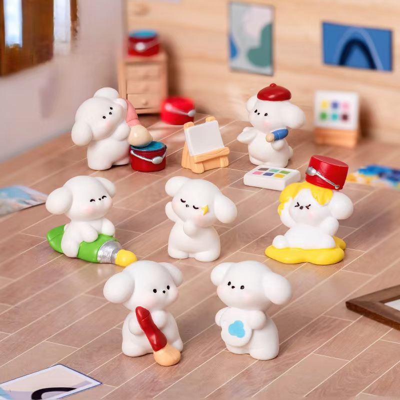 【许愿+对对碰+九宫格】可爱画画小狗diy桌面摆件