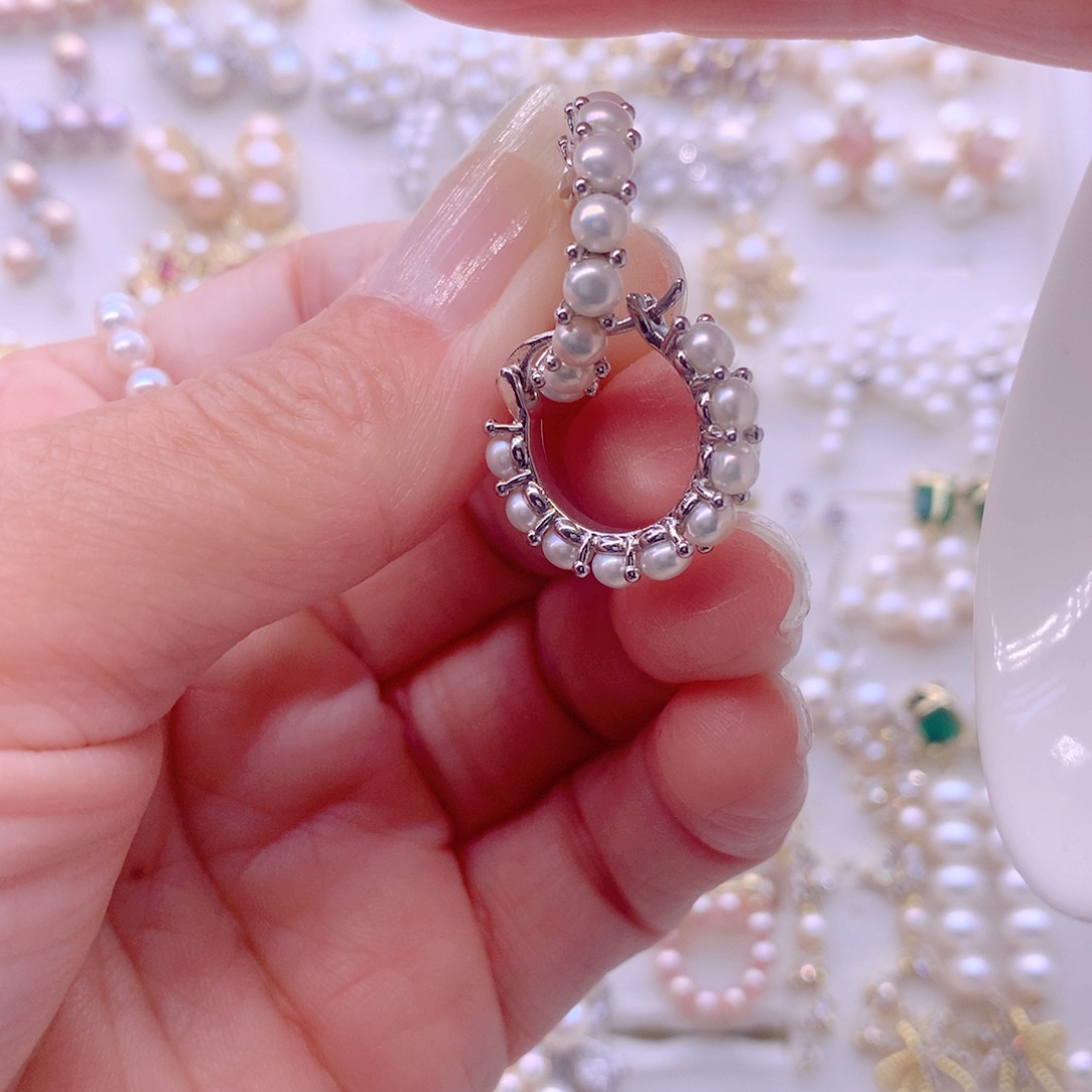 耳饰合金淡水珍珠