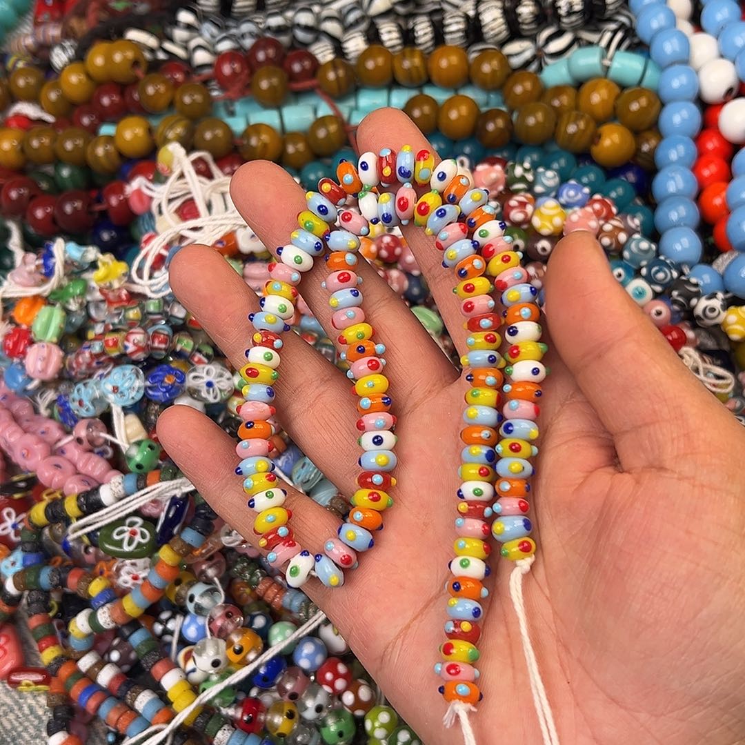 琉璃非金属蜻蜓眼算盘珠