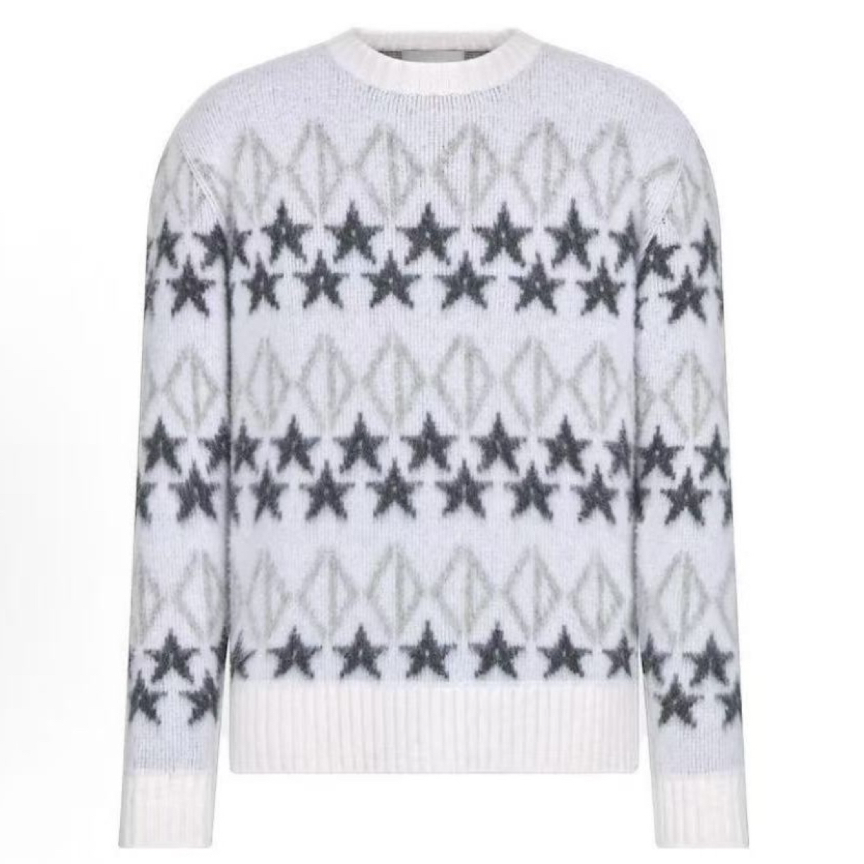 未使用 DIOR/迪奥 DIOR/迪奥 星星提花圆领休闲针织衫L码 BB10984