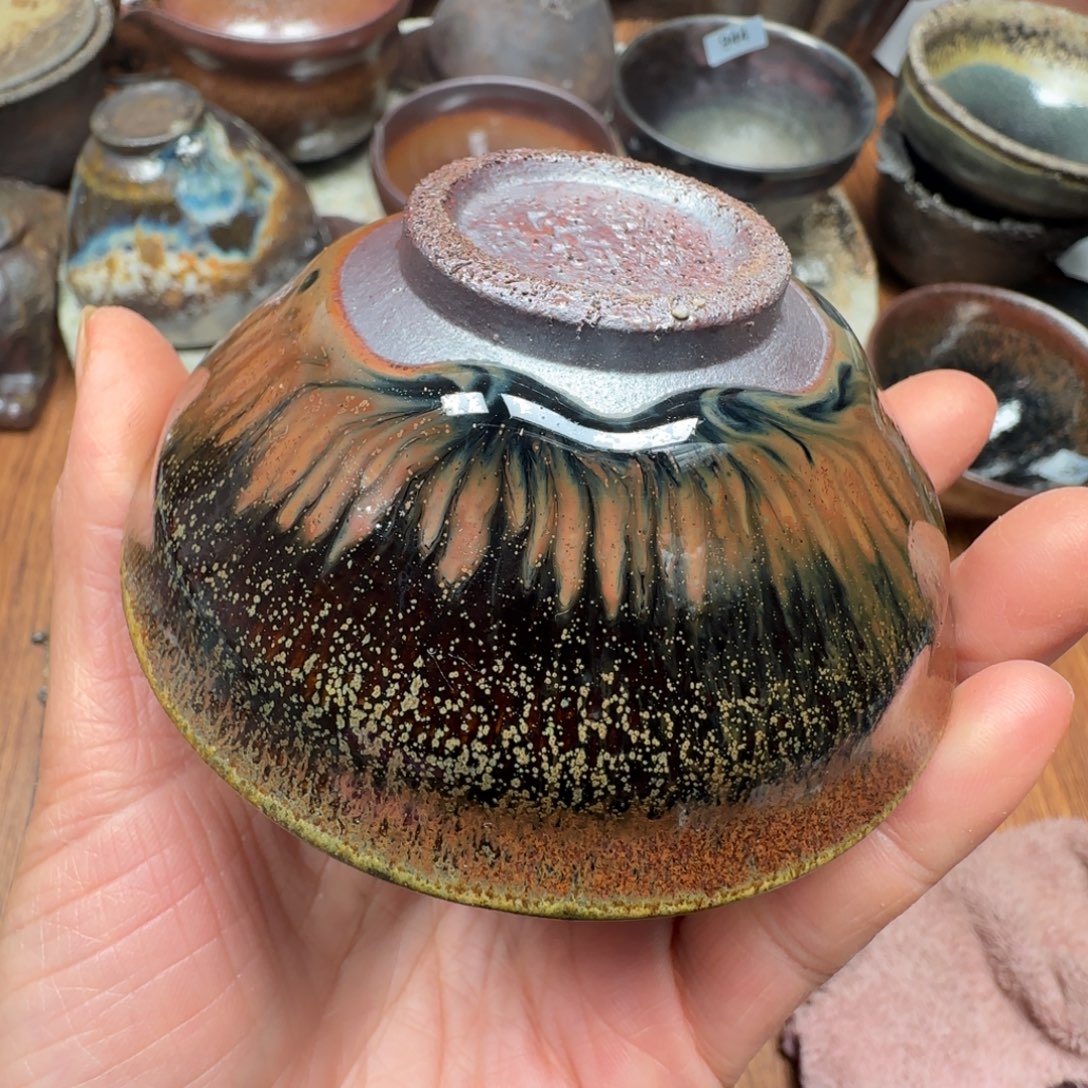 柴烧建盏茶盏茶杯743
