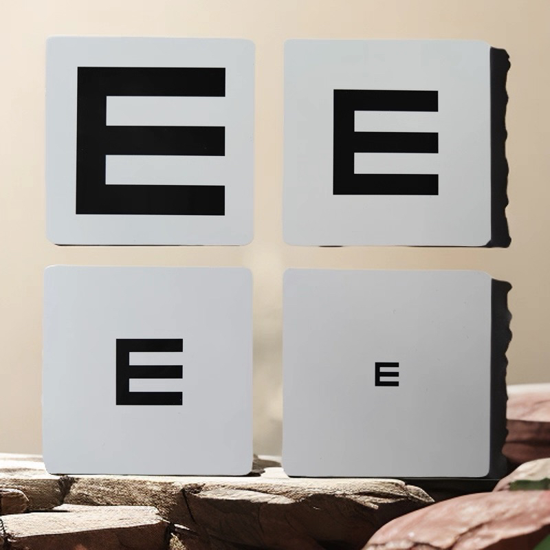 拉卡视力训练E卡户外近视训练卡片视标卡pvc