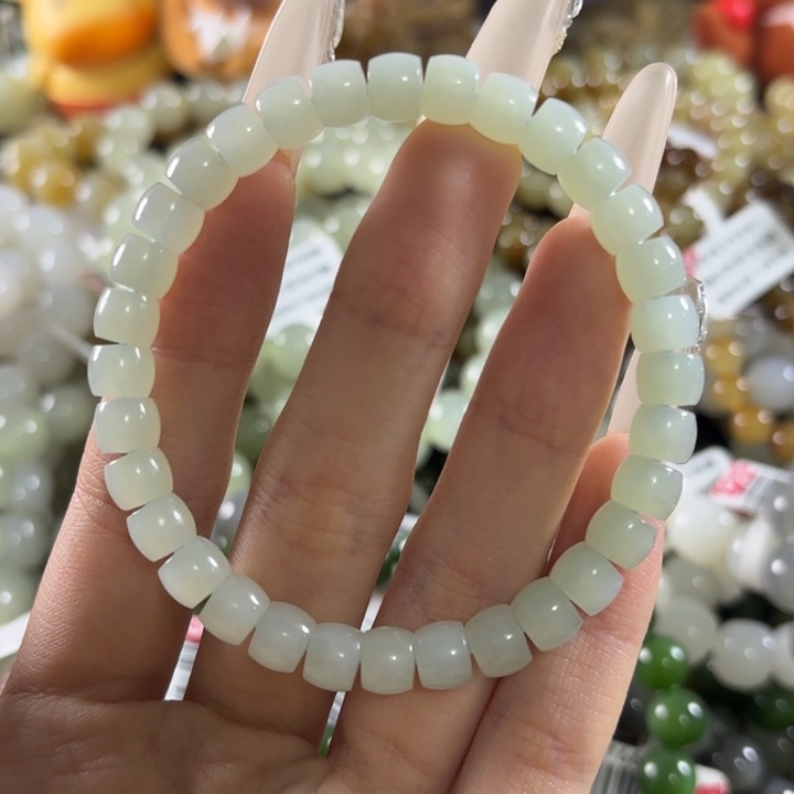 和田玉未镶嵌手链359