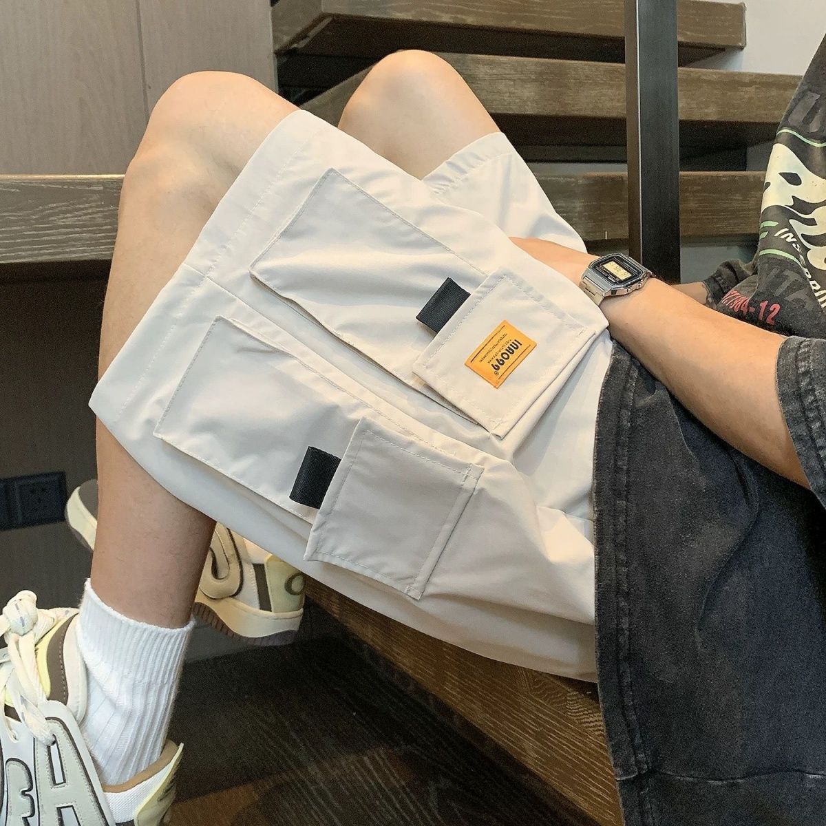 清仓美式机能工装短裤男女夏潮牌直筒五分裤子多口袋休闲中裤速干