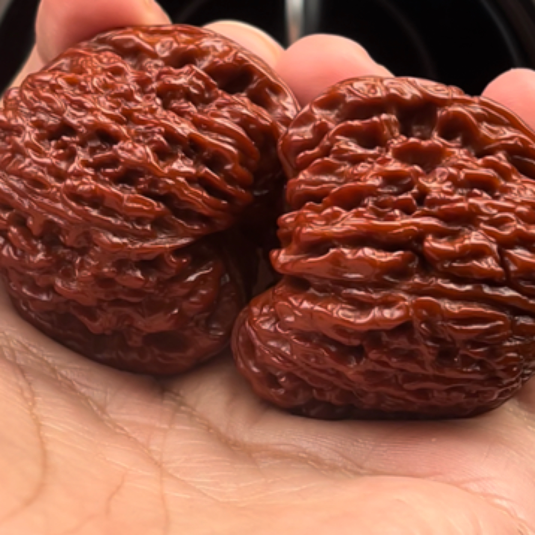 文玩核桃手盘把玩精品老树麻核桃手把件