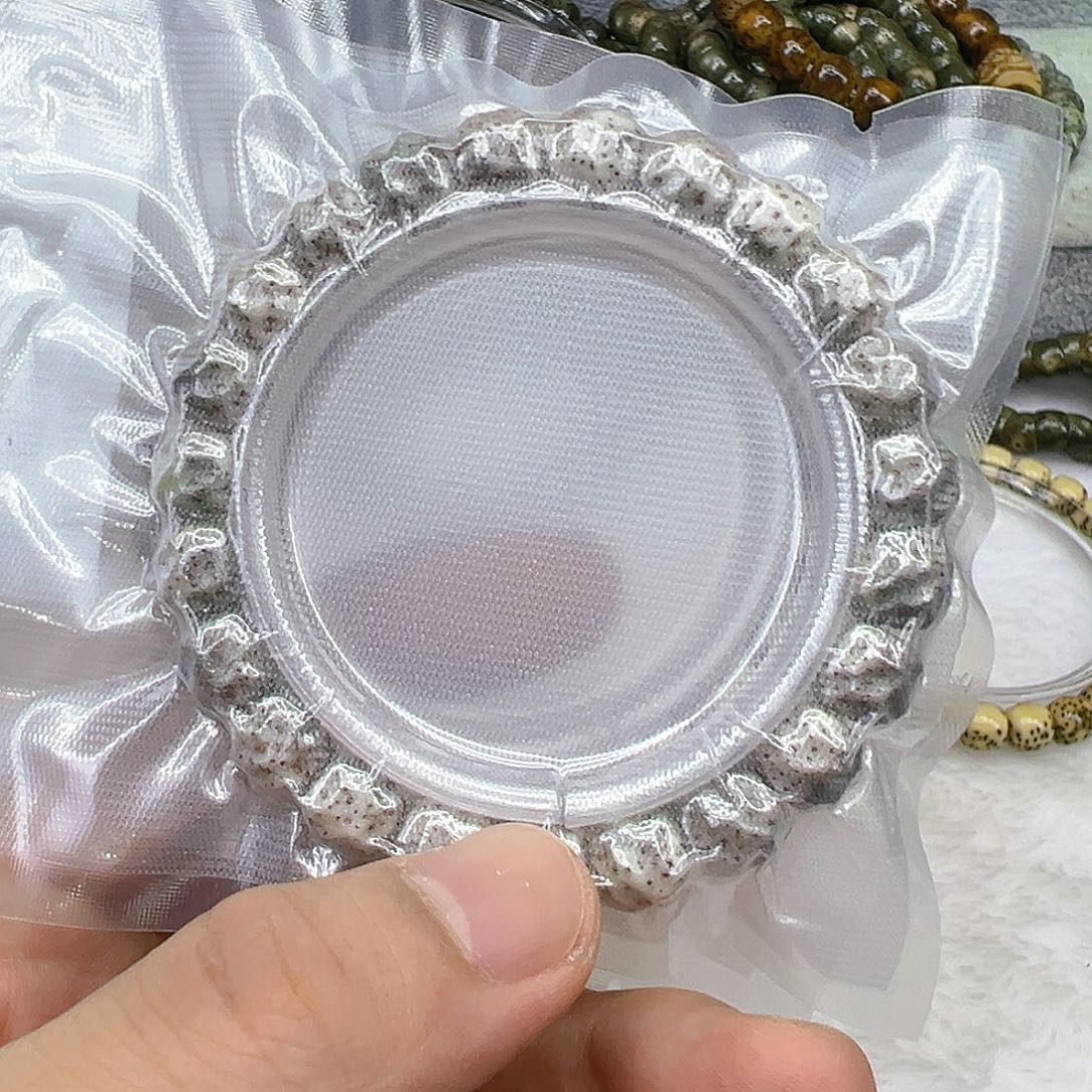 星月菩提手串7灭火糯冰石玉星月菩提单圈无相10×9