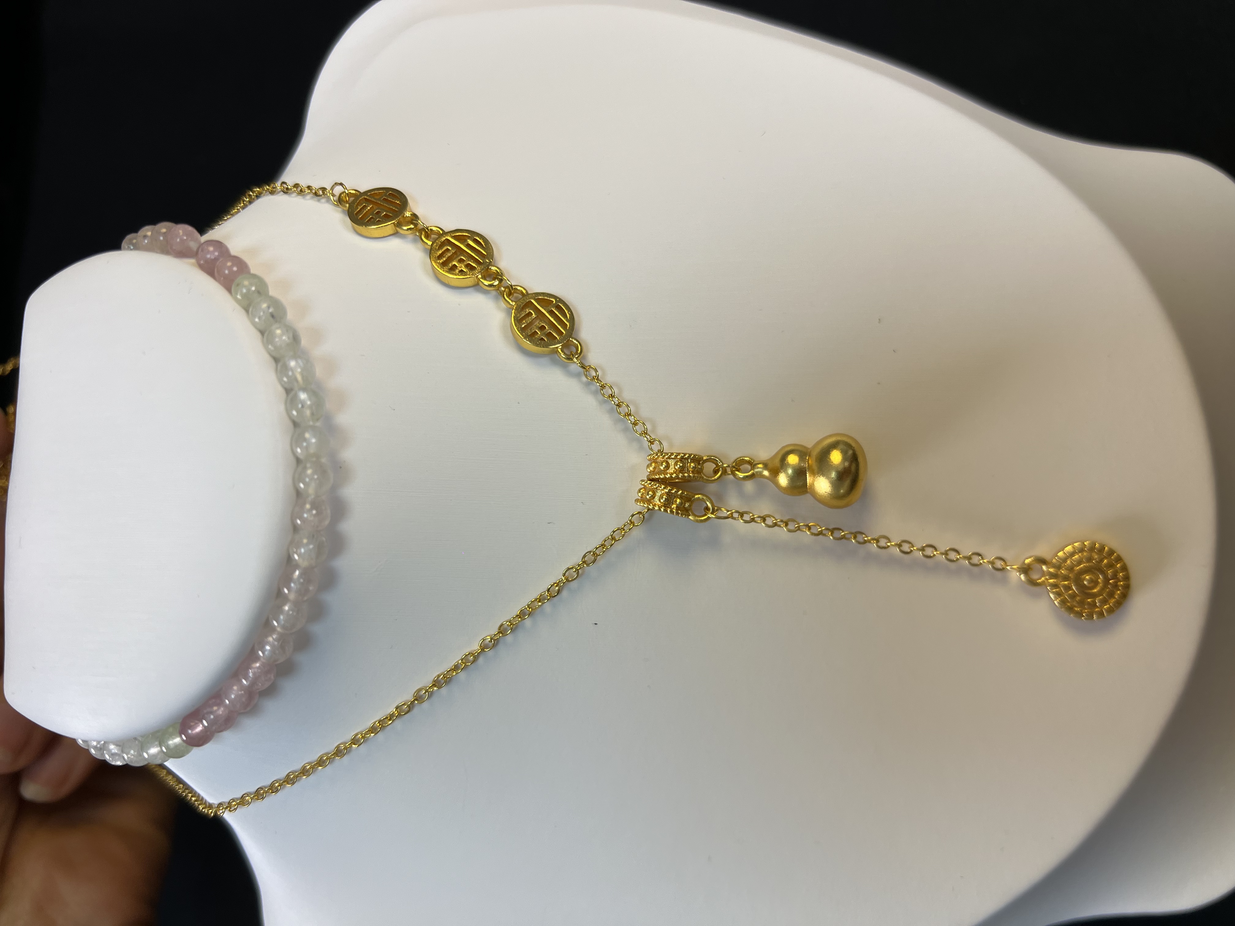 【夏总好物】福牌葫芦流苏锁骨项链