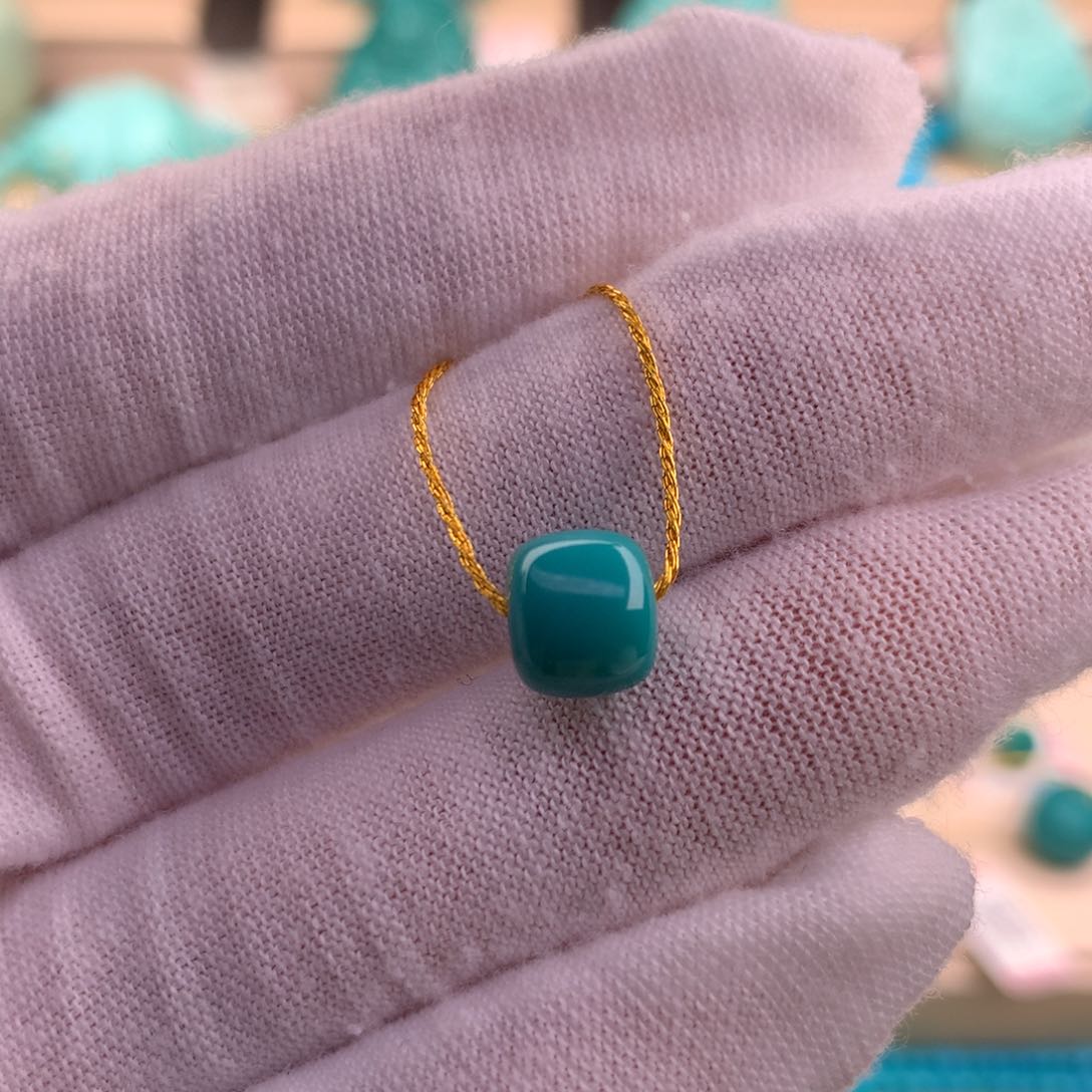 绿松石珠宝奇石未镶嵌8×7