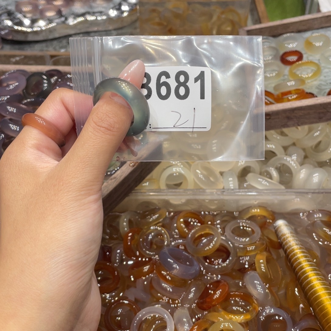 玛瑙/玉髓未镶嵌戒指681