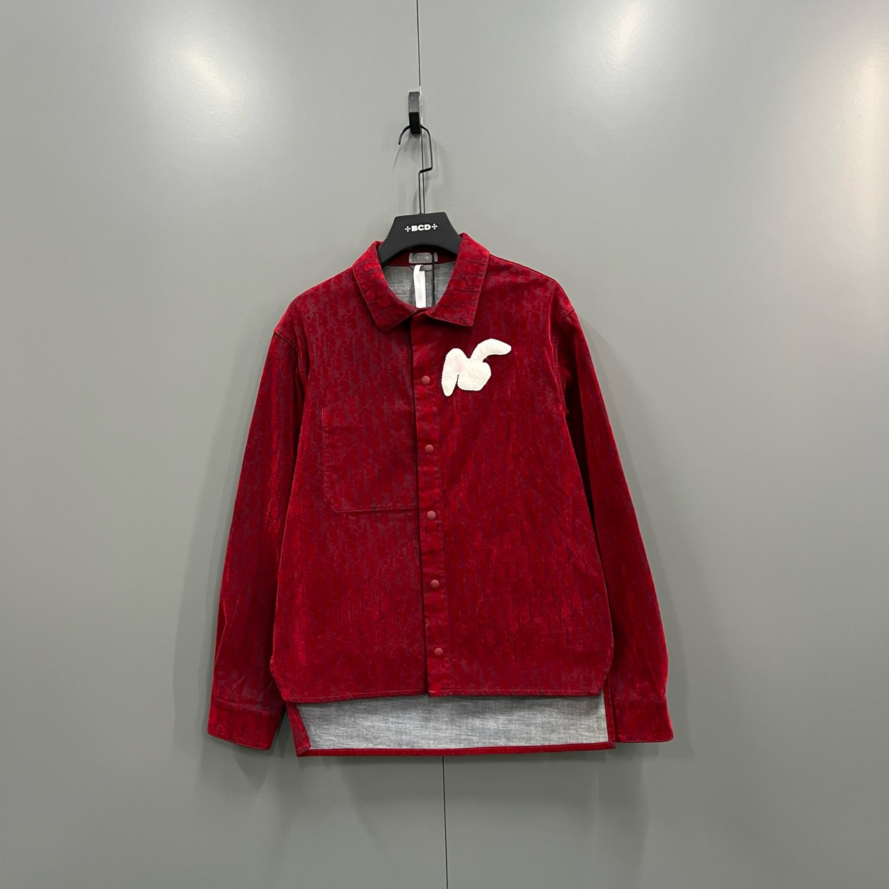 95新 DIOR/迪奥 （jp）兔子立体刺绣长袖衬衫 44码/