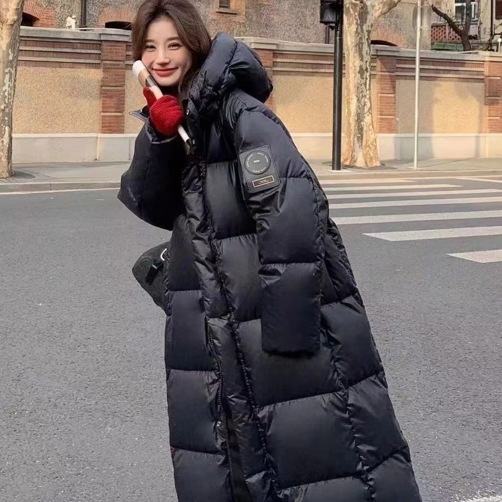 长款羽绒棉服女冬季新款中长款超好看棉袄厚过膝黑色棉衣806