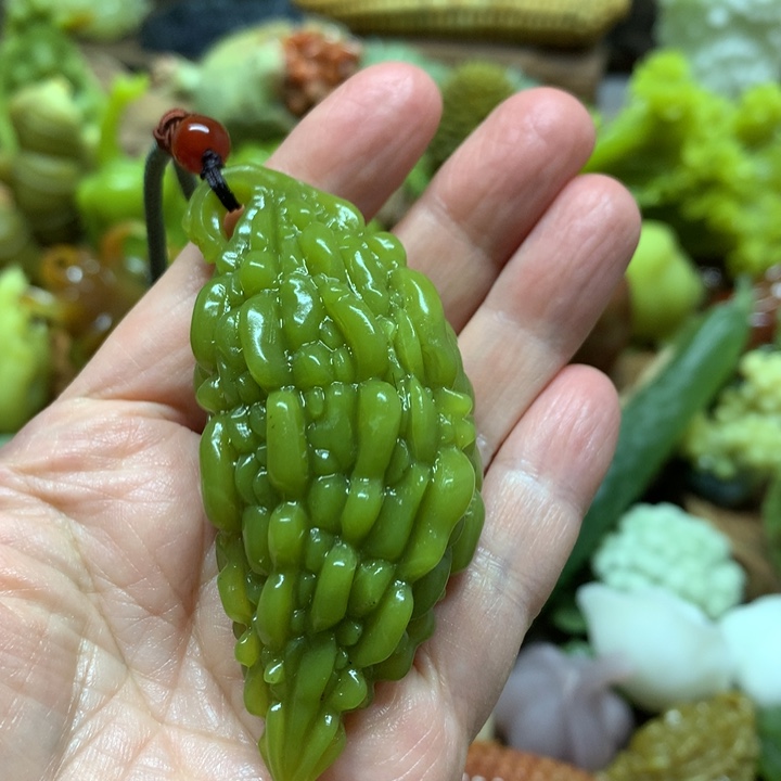 蛇纹石玉手把件未镶嵌用****6