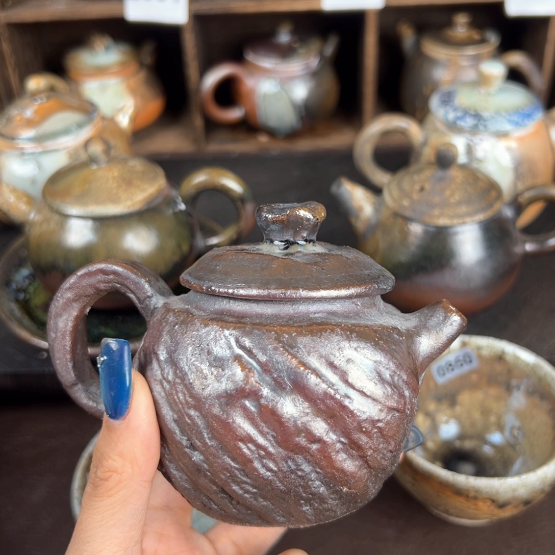 杯柴烧茶器铁胎壶