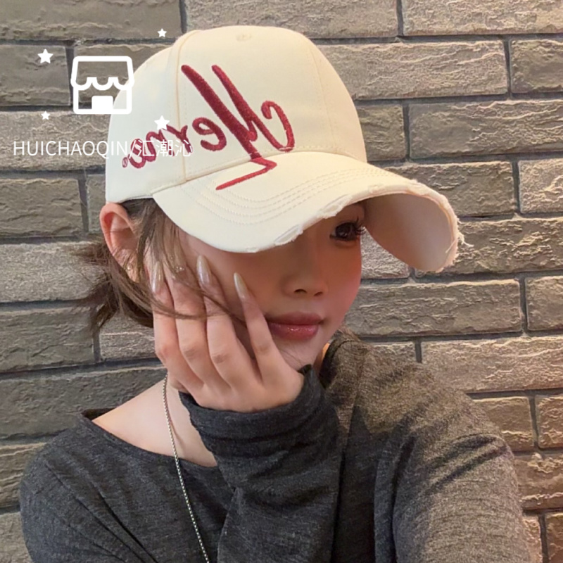 G06加大版男女通用韩版字母宽檐深顶硬顶棒球帽夏季防晒遮阳显脸