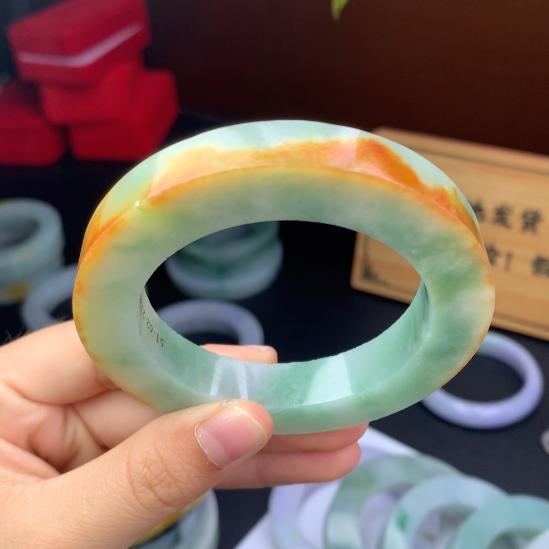 定制翡翠手镯未镶嵌定制不退不换51-56
