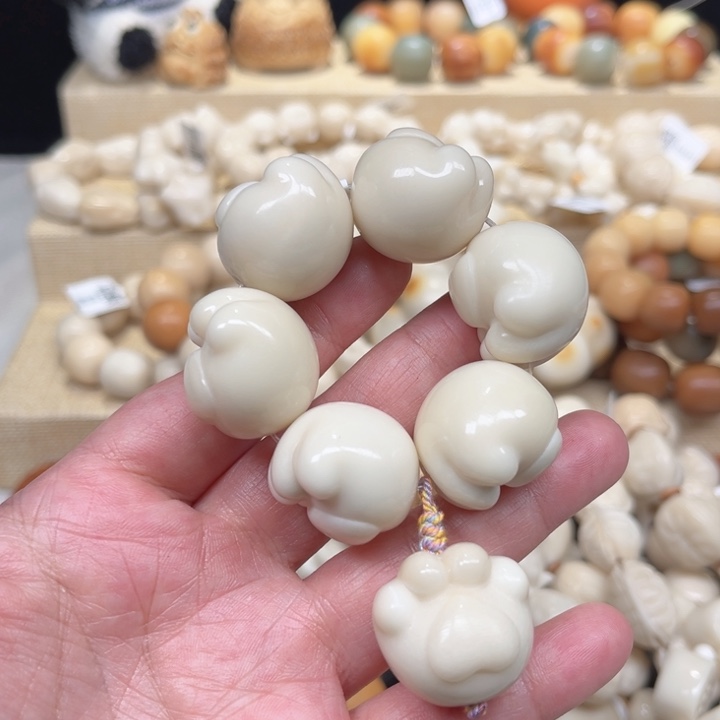 菩提根/象牙果手串象牙果爱心猫爪2-6-17