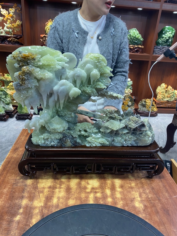 摆件新中式玄关山水摆件办公室摆件