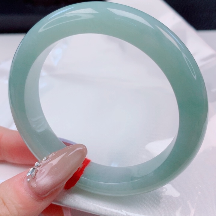 翡翠未镶嵌手镯53圈