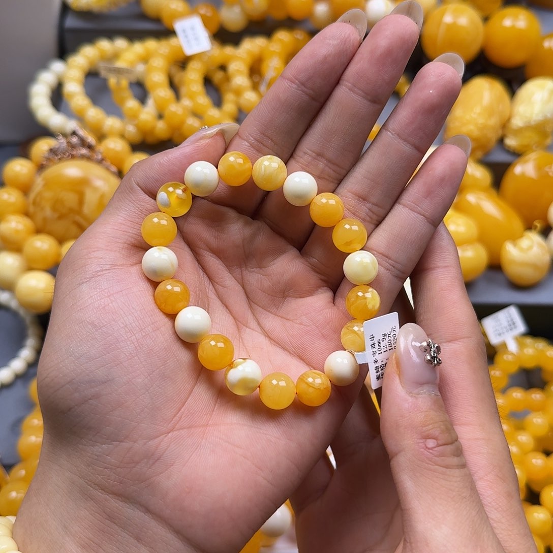 未镶嵌琥珀珠宝奇石10mm