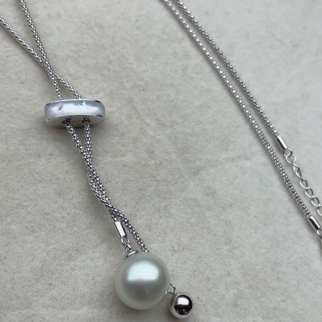海水珍珠颈饰银S925镶嵌E20
