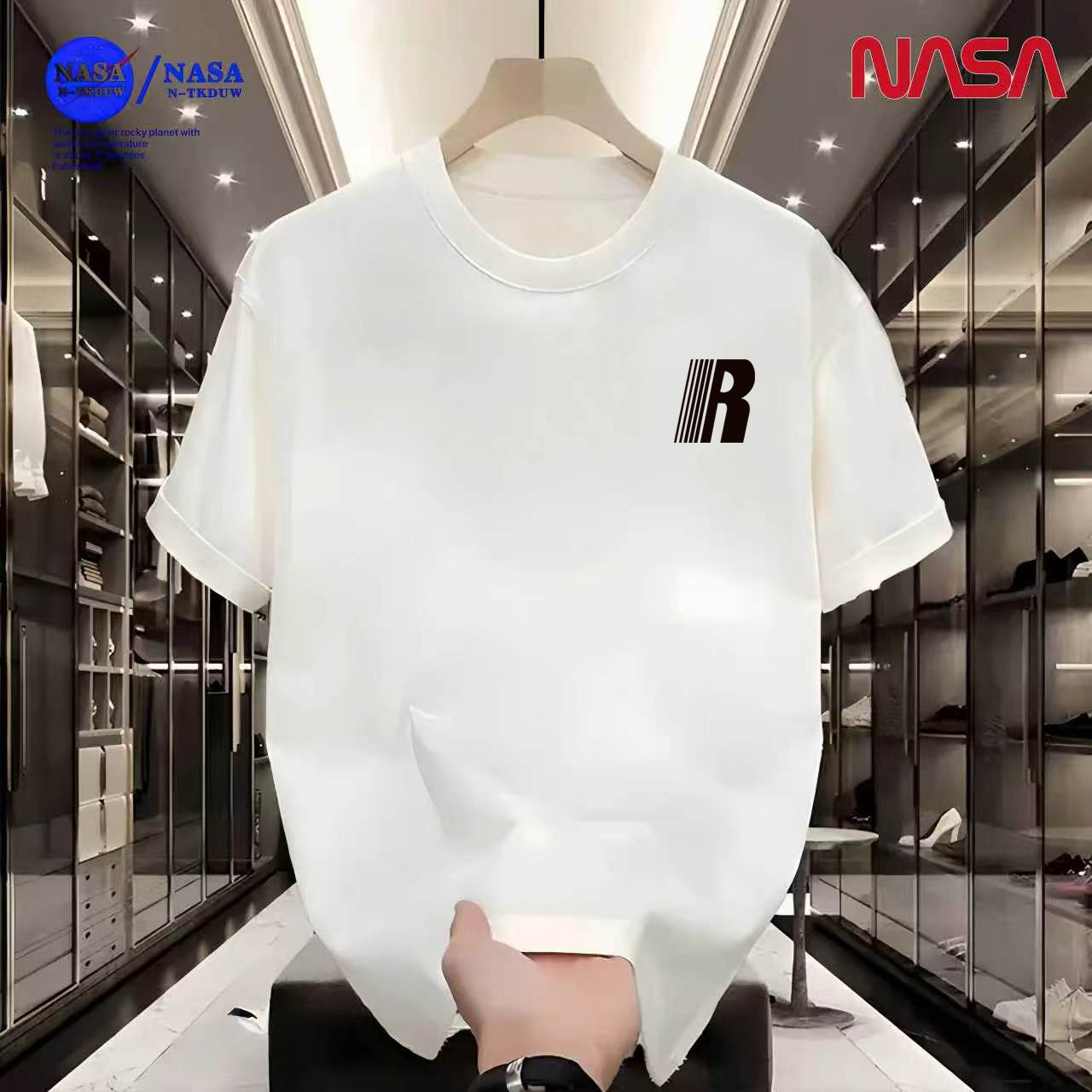 17【NASA联名】重磅纯棉T恤男女同款百搭圆领t恤短袖【R】A-045