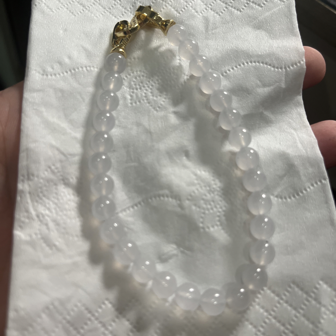 卡7左右翡翠冰胶手串