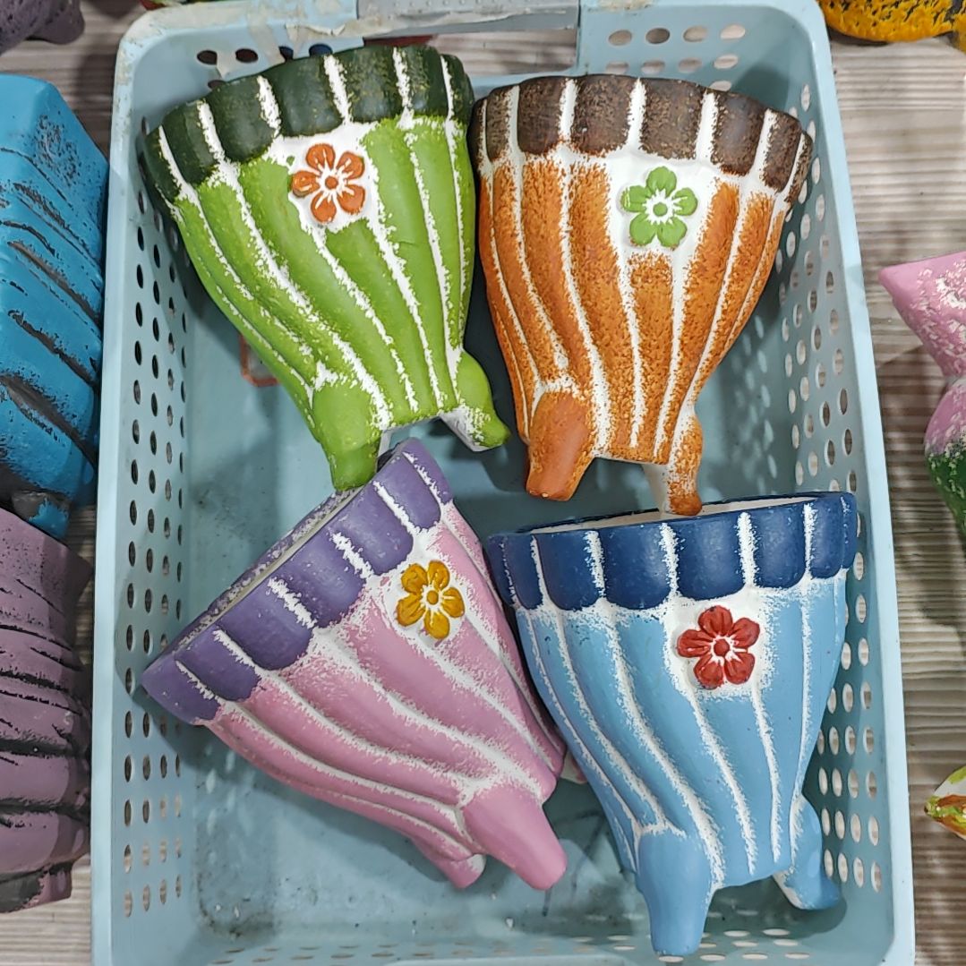 陶吸水透气的白陶花盆凑满12发货