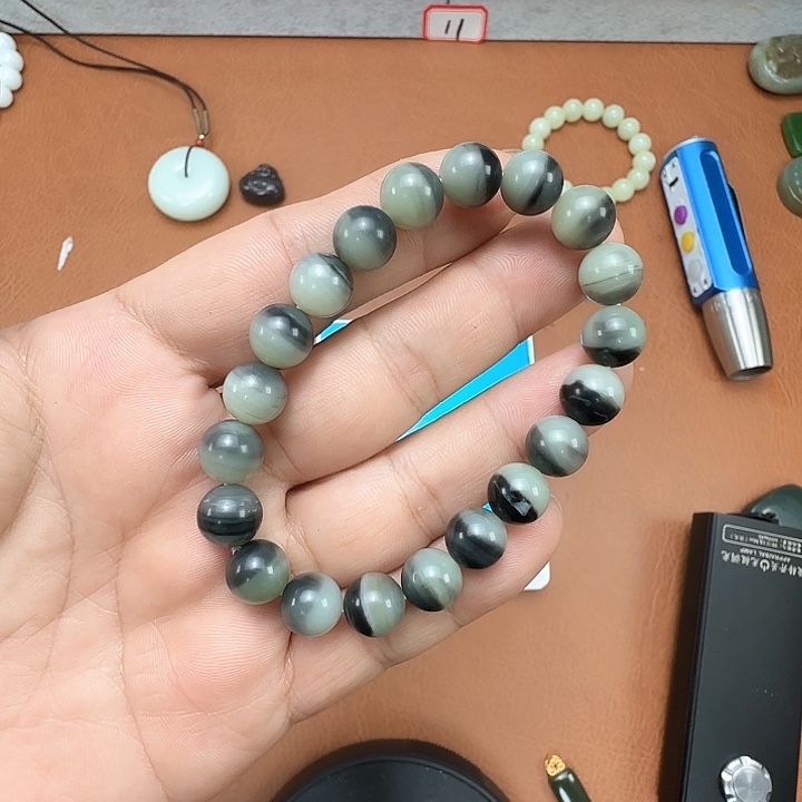 和田玉未镶嵌颈饰新疆青花卡10