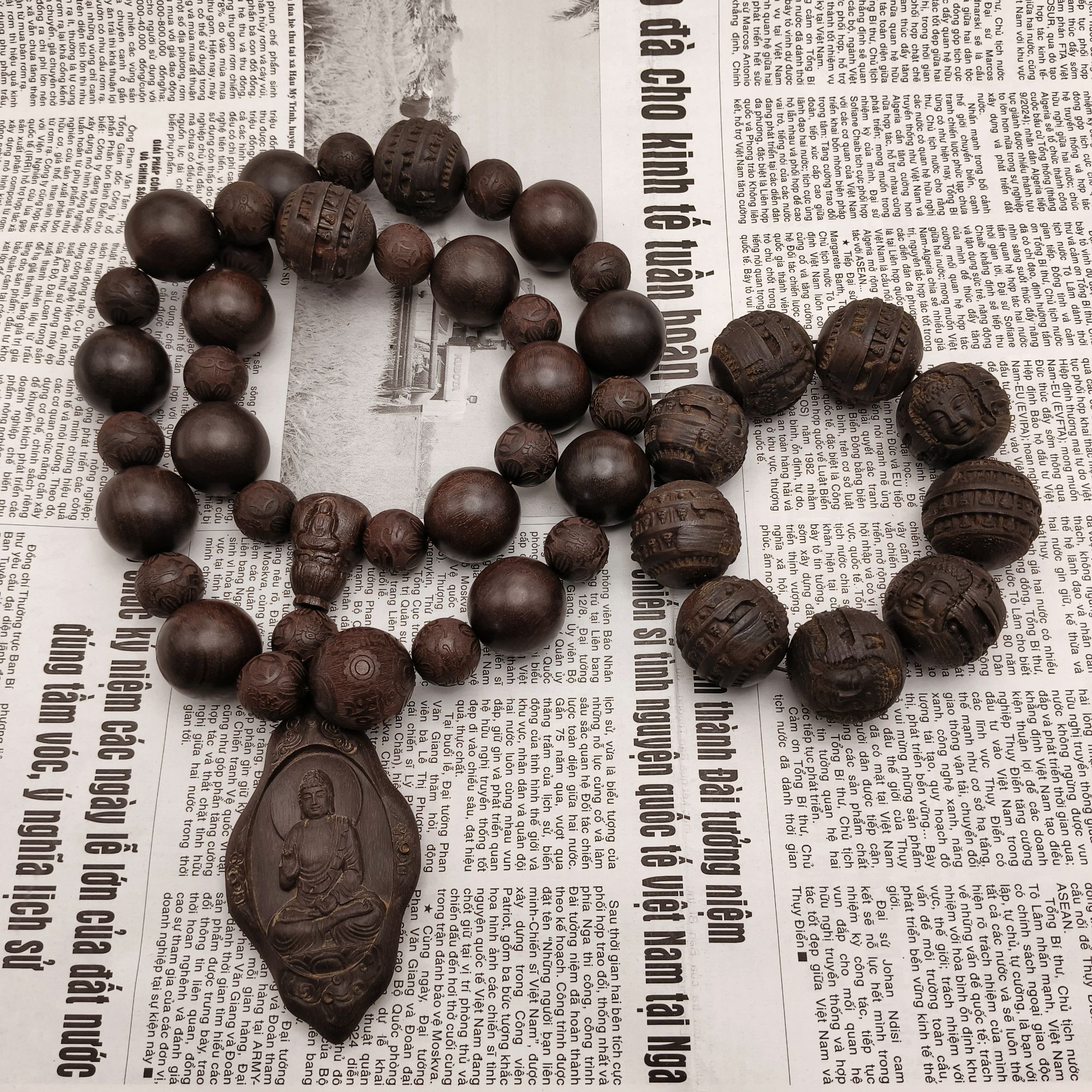 【高氏】GLJ219+GLJ218/圆珠长串雕刻配珠吊坠（多样性发货）