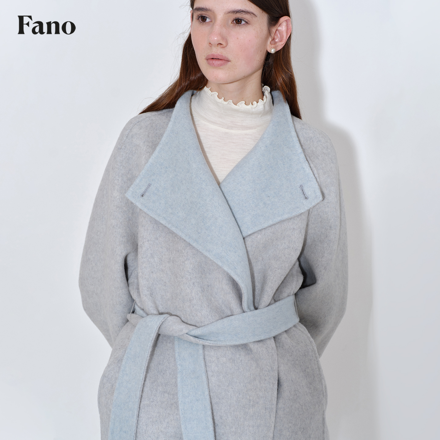 小柴 范洛桑蚕丝羊驼毛“一衣两穿”双面呢手工呢大衣FQ25W303推广