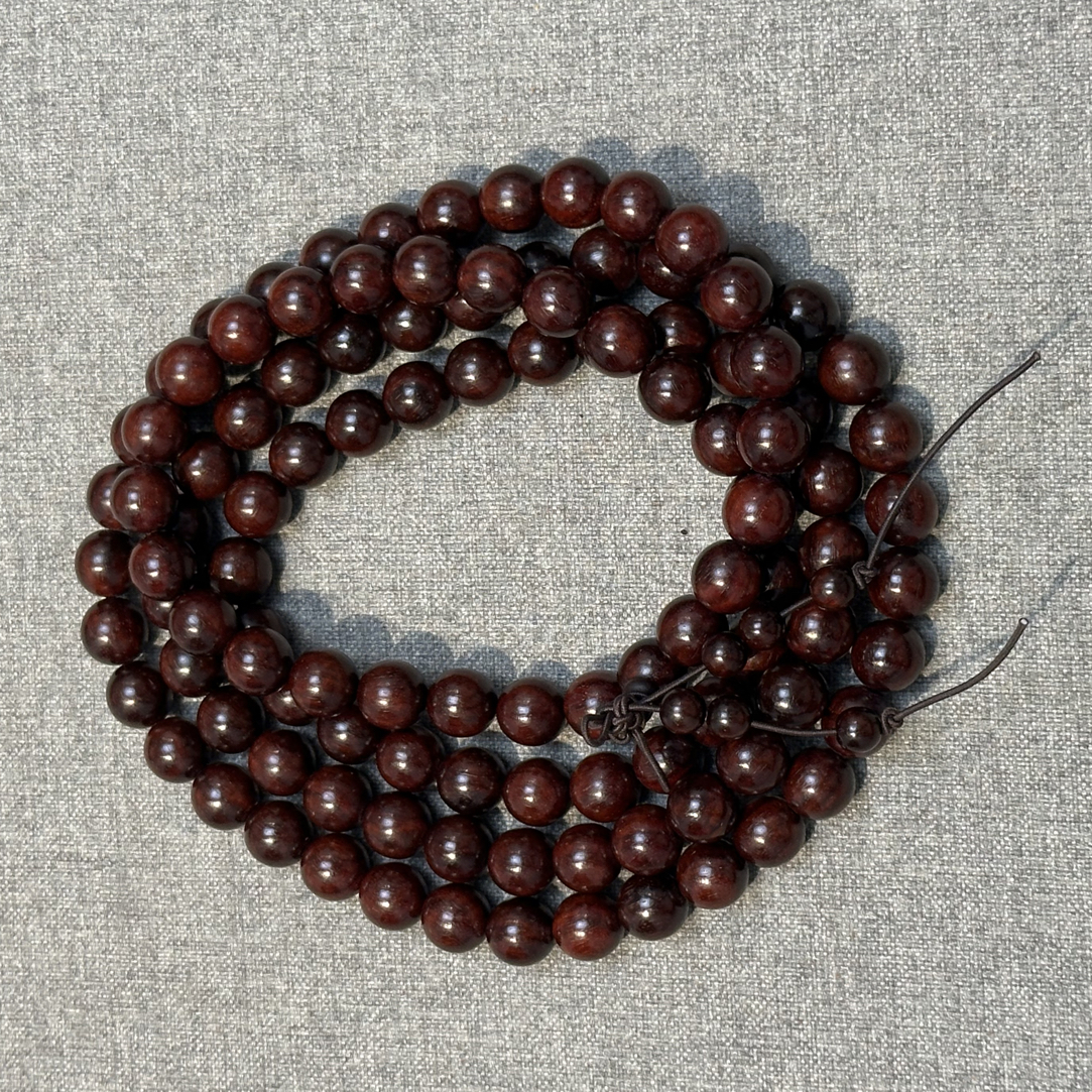 小叶紫檀木质脖挂 1.0*108 精抛