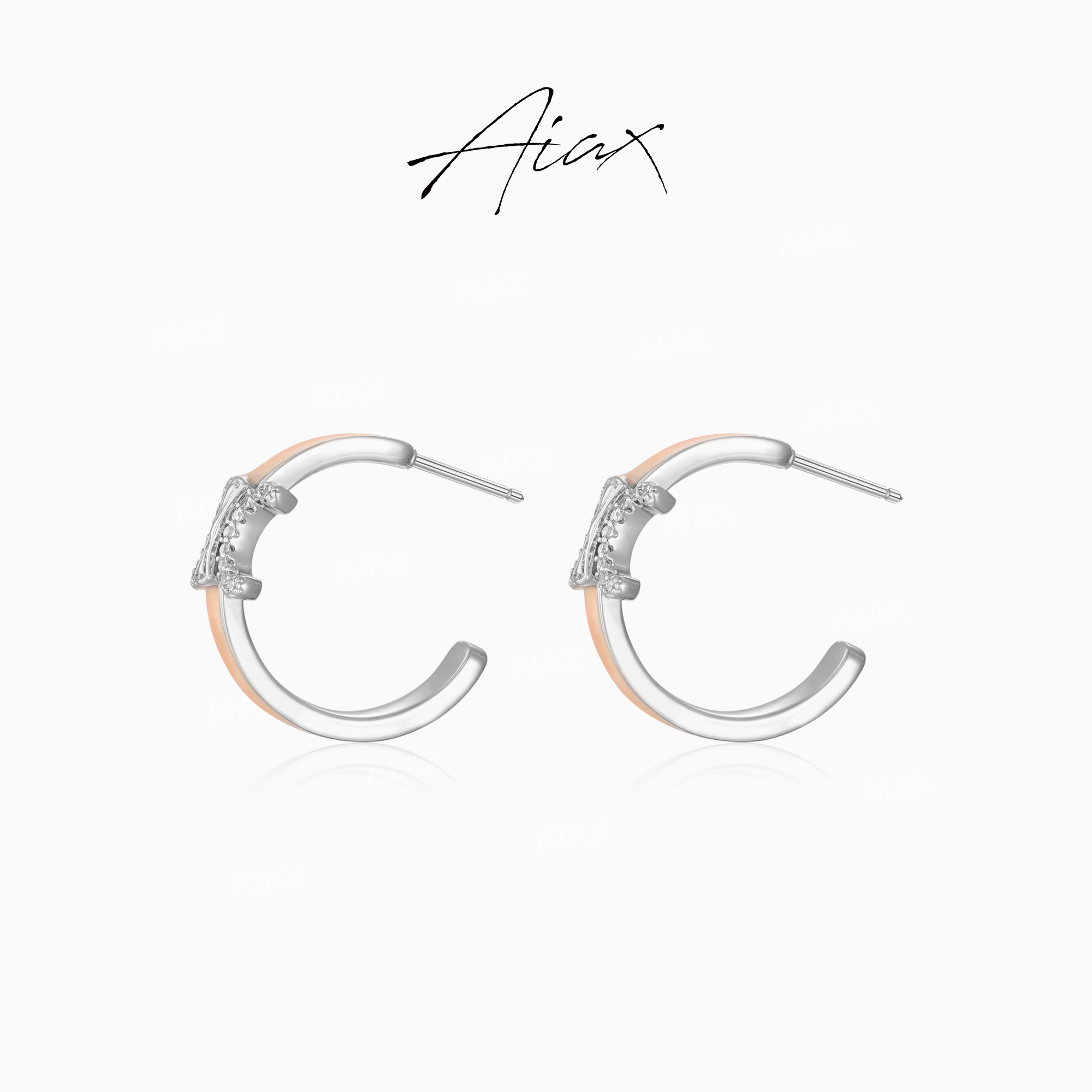 AIAX 出游季【夏上新】 轻奢气质百搭个性凯旋门C型耳环TSL1494