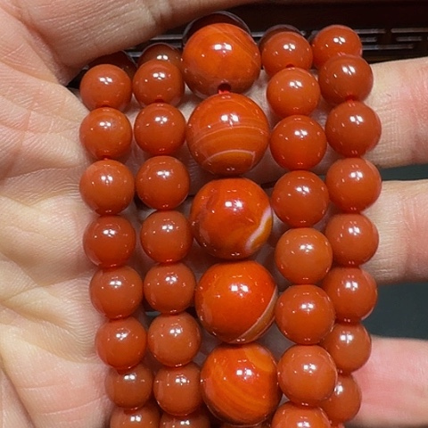 南红玛瑙手链未镶嵌
