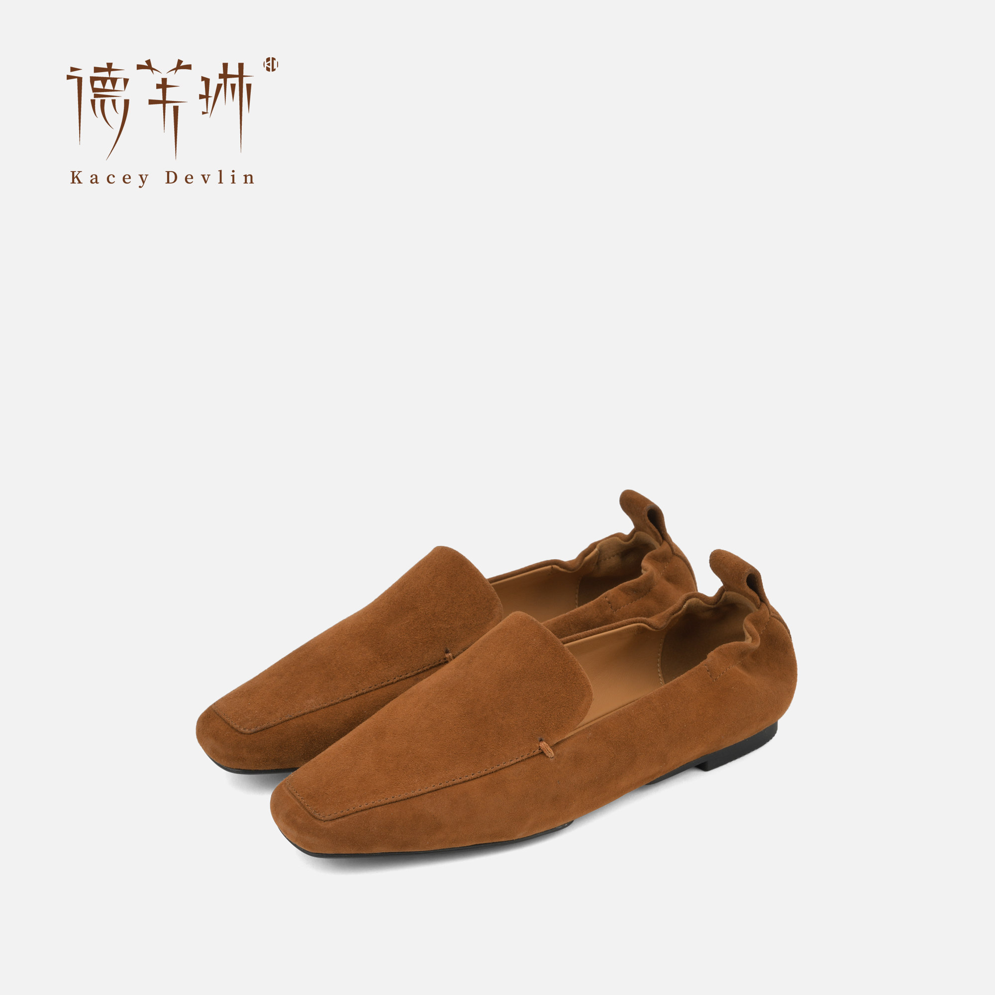 【德芙琳】无骨乐福鞋2025秋季新款琥珀风经典舒适真皮新款乐福鞋