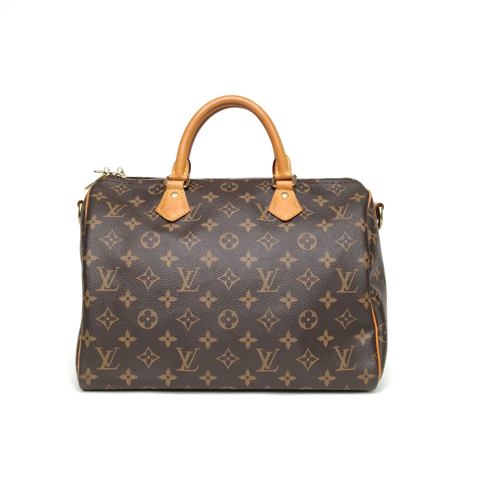 95新 LouisVuitton/路易威登 【特价黑黑】Speedy 30 配肩带 老花