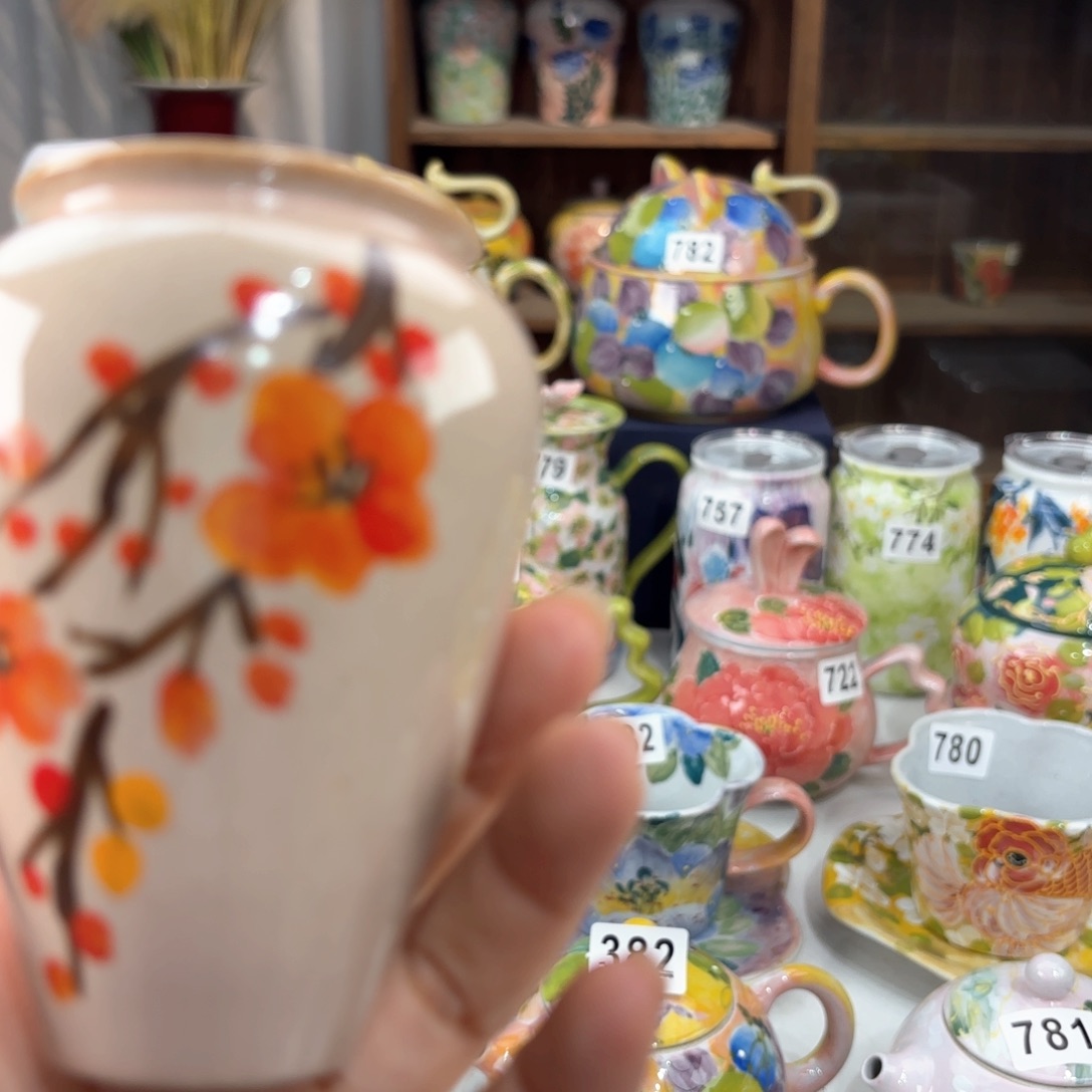 景德镇手绘高温釉下彩陶瓷茶具